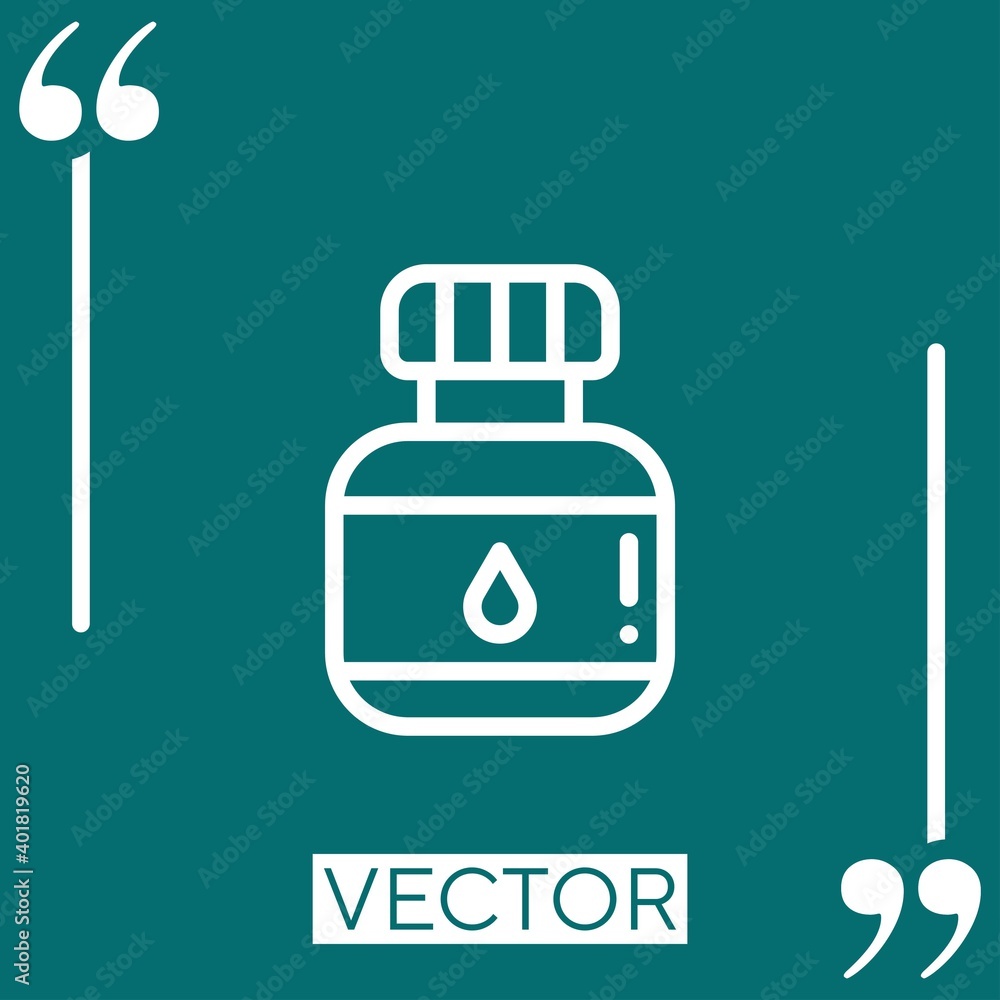 Poster ink vector icon linear icon. editable stroke line