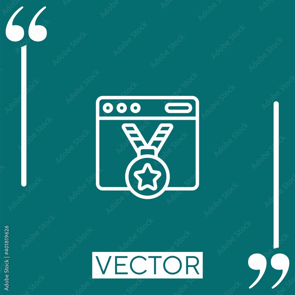 Poster interface vector icon linear icon. editable stroke line