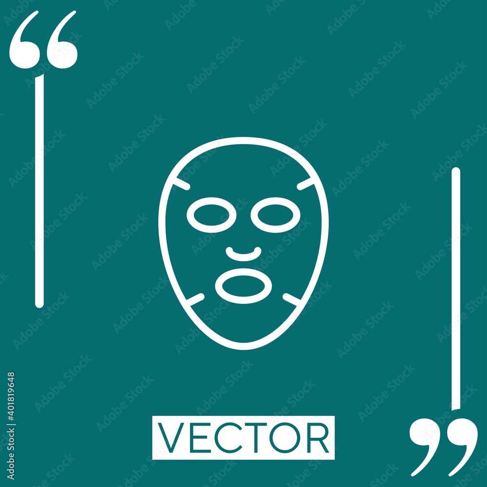 Poster mask vector icon linear icon. editable stroke line