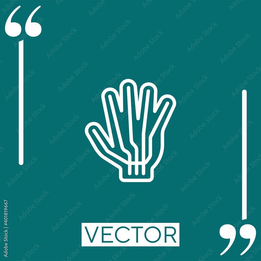 Poster nerves vector icon linear icon. editable stroke line