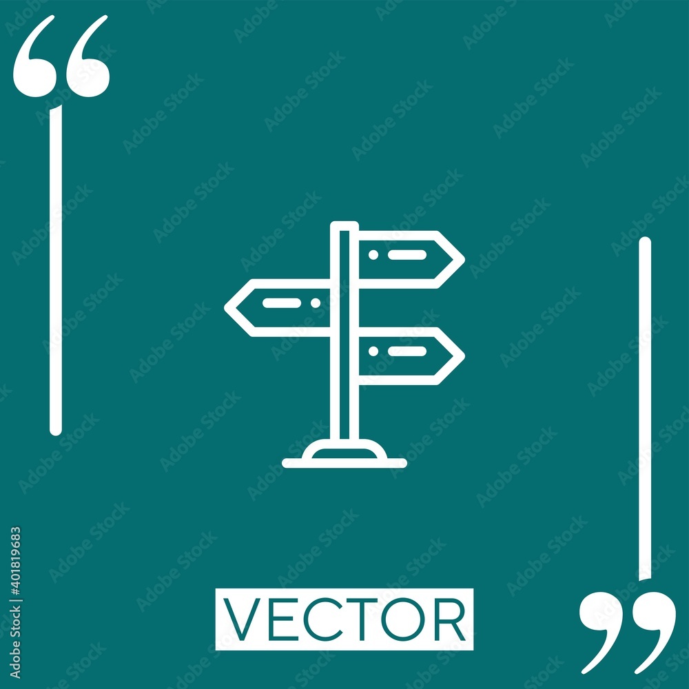 Poster panel vector icon linear icon. editable stroke line