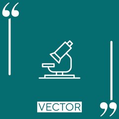 microscope vector icon Linear icon. Editable stroke line