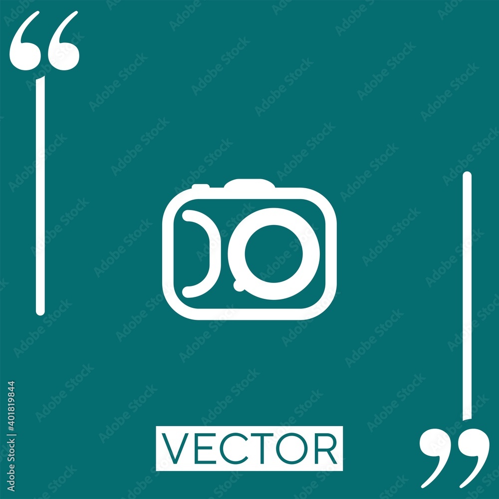 Aufkleber camera vector icon linear icon. editable stroke line