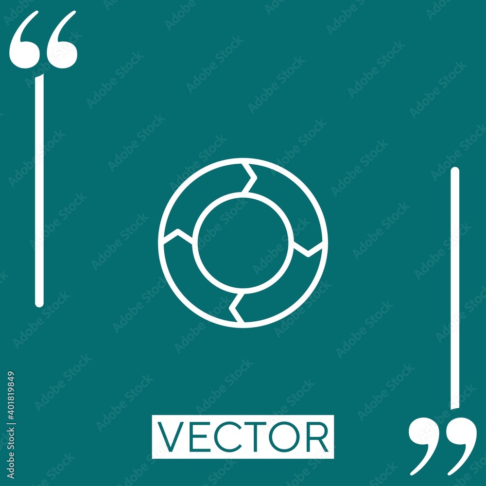 Poster chart vector icon linear icon. editable stroke line