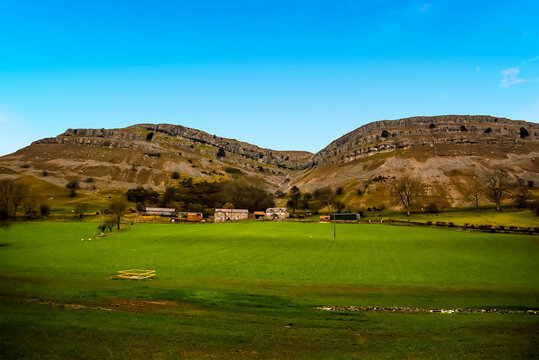 A view of the syncline of the Eglwyseg Mountain above Llangollen, Wales
