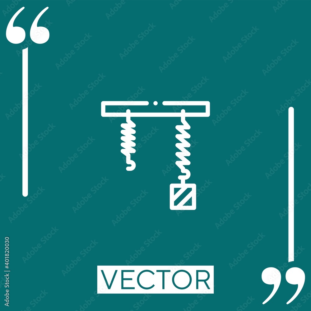 Poster physics vector icon linear icon. editable stroke line