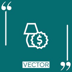 offer vector icon Linear icon. Editable stroke line