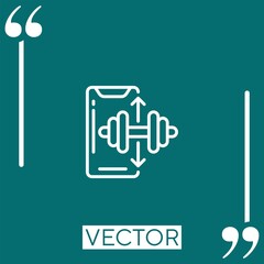 training vector icon Linear icon. Editable stroke line