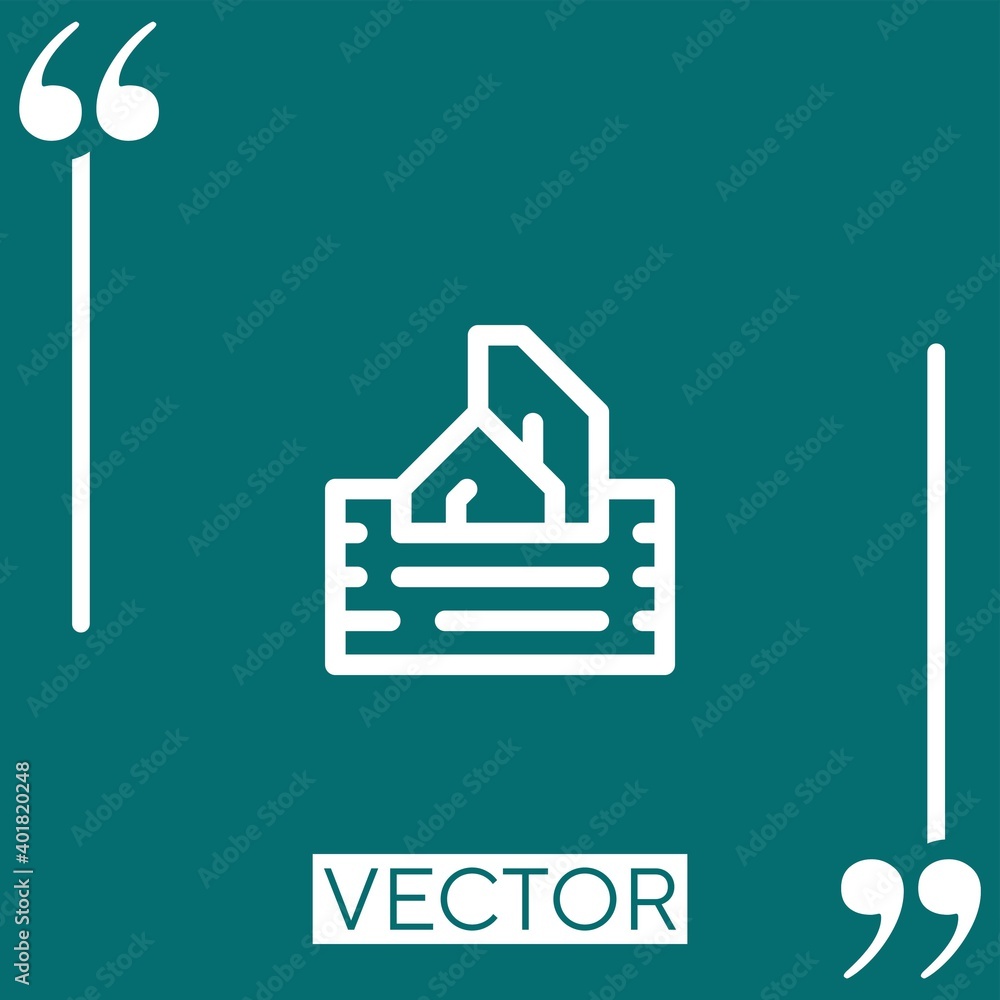 Poster iceberg vector icon linear icon. editable stroke line