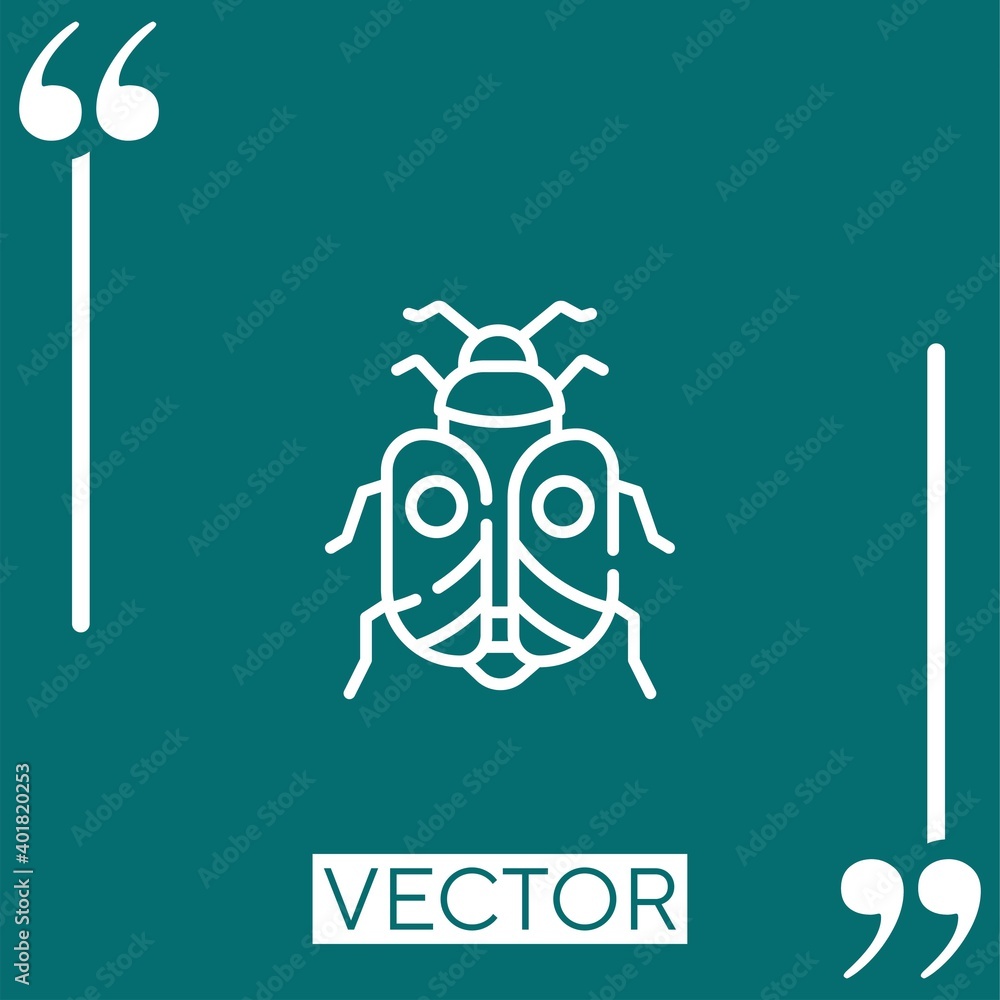 Poster insect vector icon linear icon. editable stroke line