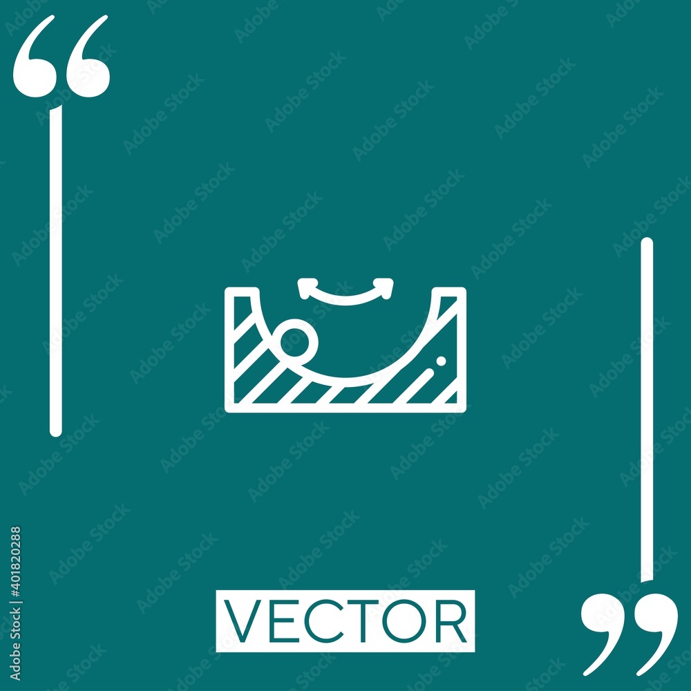 Poster motion vector icon linear icon. editable stroke line