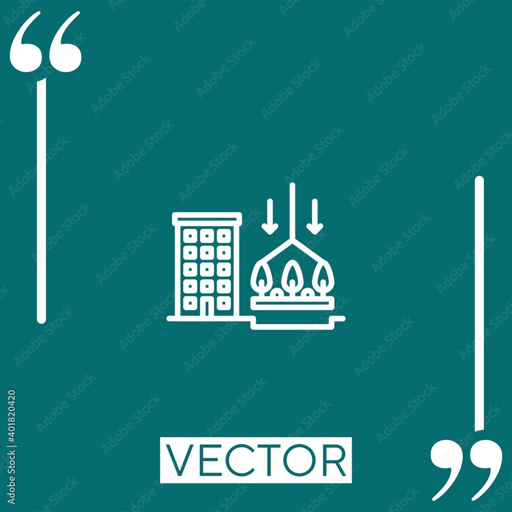 Poster architect vector icon linear icon. editable stroke line