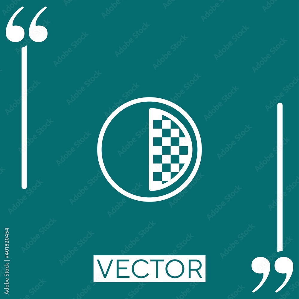Poster contrast vector icon linear icon. editable stroke line