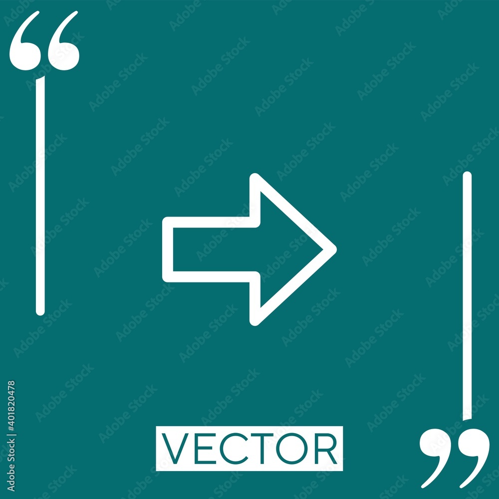 Poster forward vector icon linear icon. editable stroke line