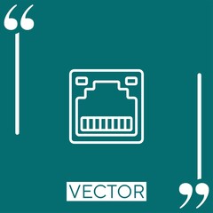 ethernet vector icon Linear icon. Editable stroke line