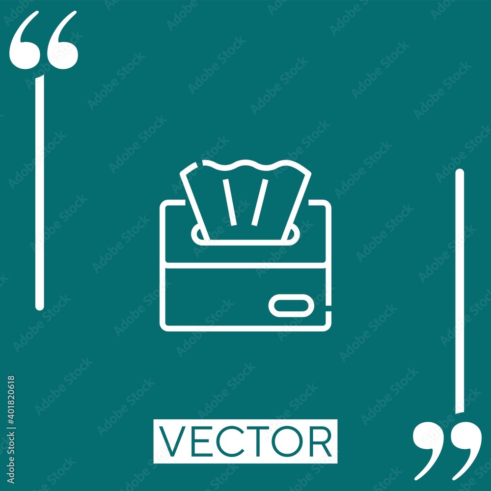 Poster tissue paper vector icon linear icon. editable stroke line