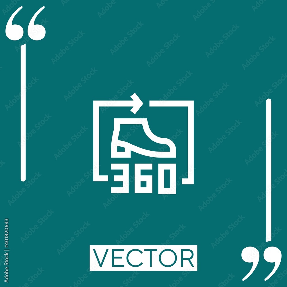 Poster view vector icon linear icon. editable stroke line