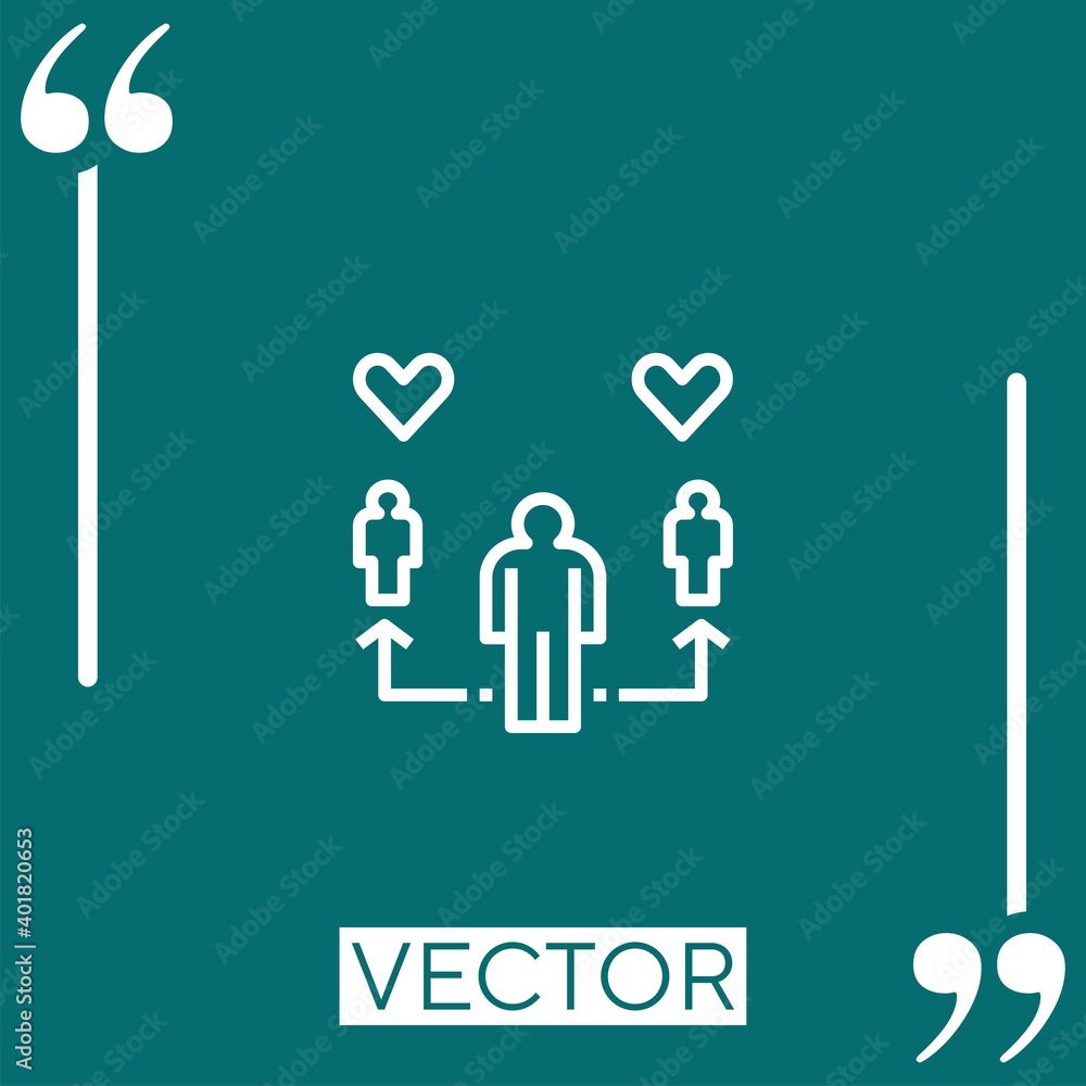 Poster attractive vector icon linear icon. editable stroke line