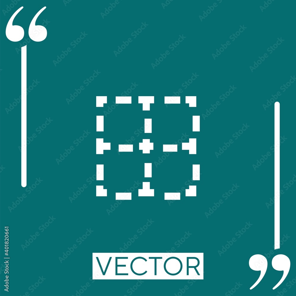 Poster border vector icon linear icon. editable stroke line