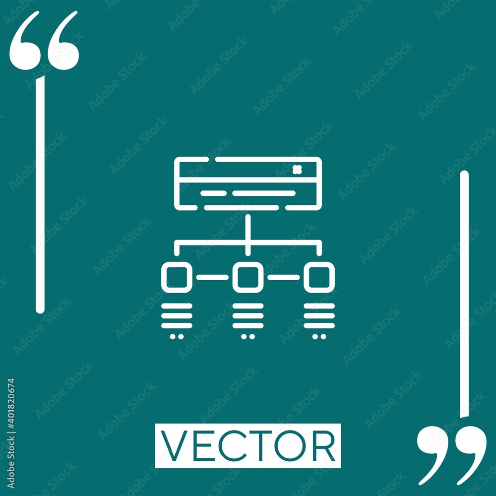 Poster chart vector icon linear icon. editable stroke line