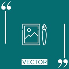 art vector icon Linear icon. Editable stroke line