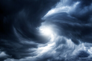 Blurred Whirlwind in the Clouds - obrazy, fototapety, plakaty