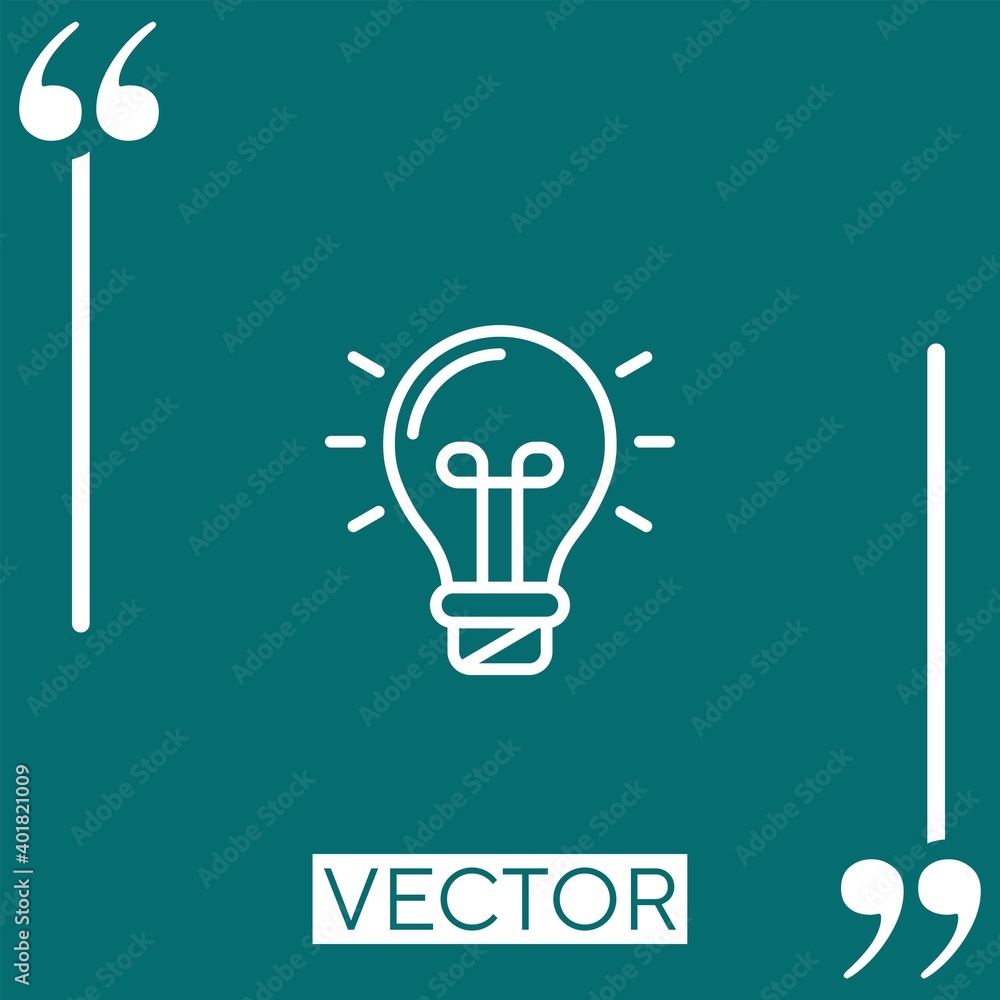 Poster idea vector icon linear icon. editable stroke line