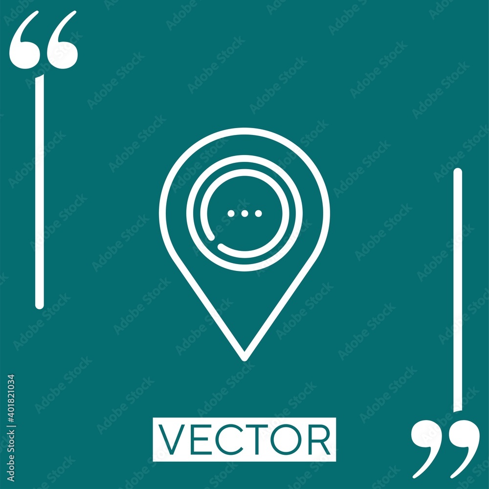 Poster location vector icon linear icon. editable stroke line