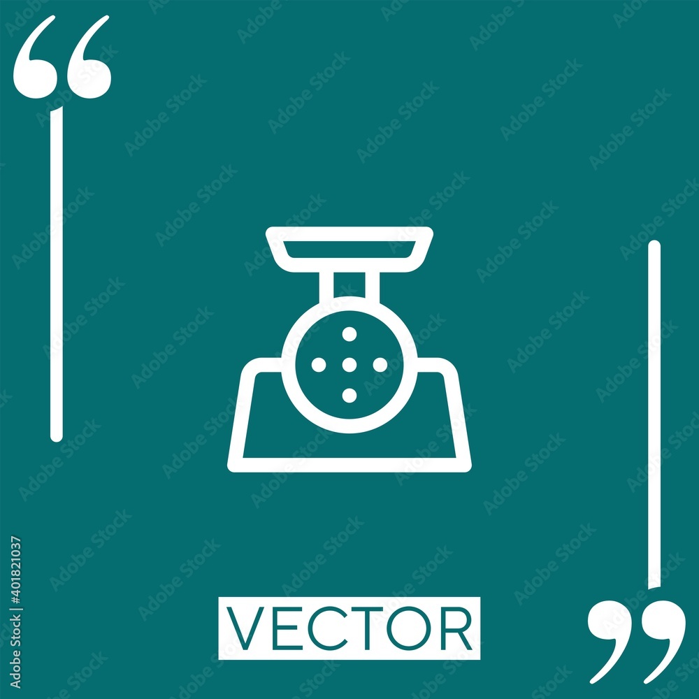 Poster meat mincer vector icon linear icon. editable stroke line