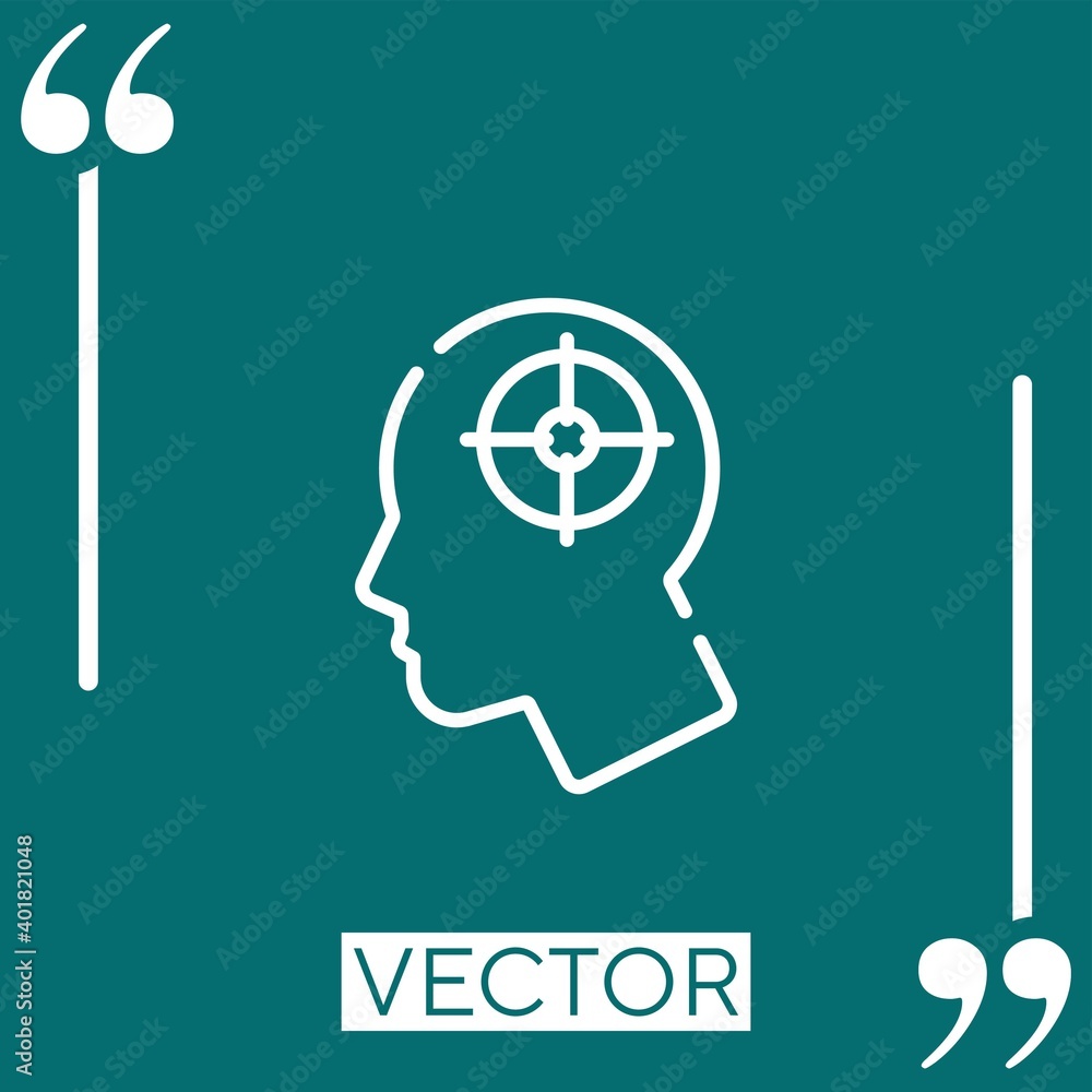 Poster mind vector icon linear icon. editable stroke line