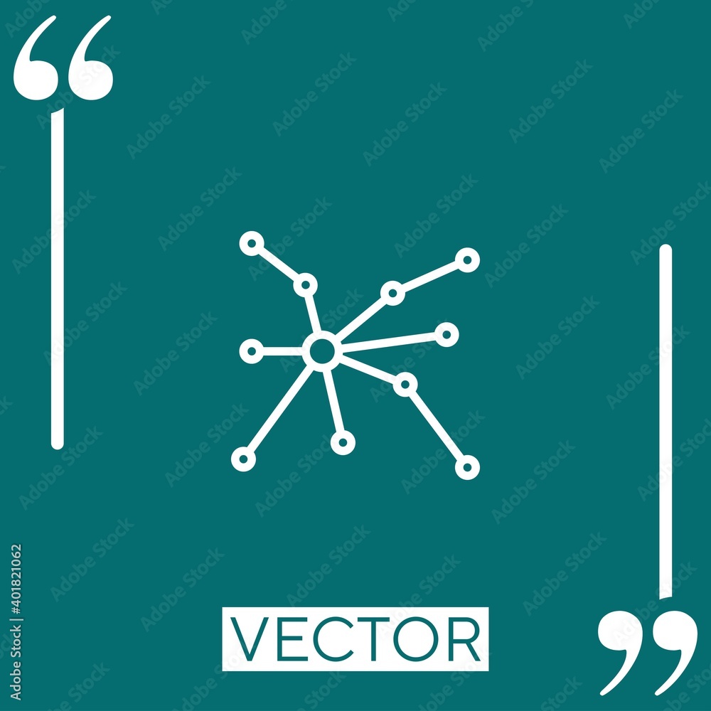 Poster network vector icon linear icon. editable stroke line