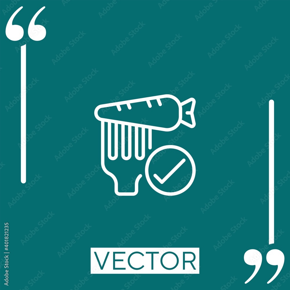 Poster carrot vector icon linear icon. editable stroke line