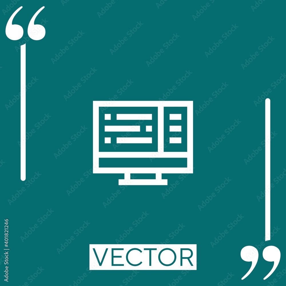 Poster code vector icon linear icon. editable stroke line