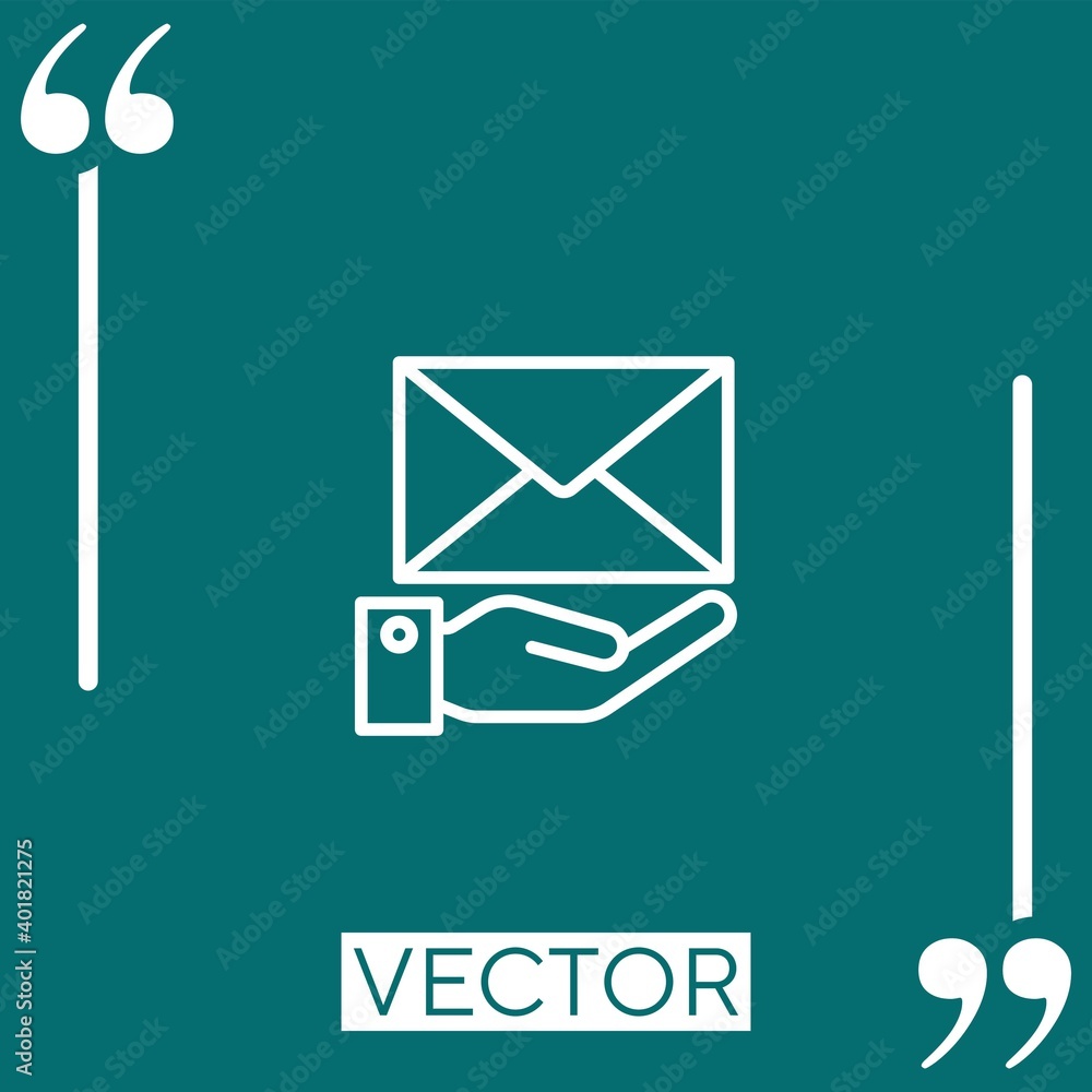 Poster email vector icon linear icon. editable stroke line