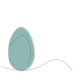 Easter egg on white background, vector illustration