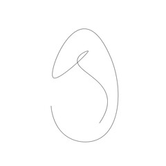 Easter egg on white background, vector illustration