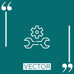 engineering vector icon Linear icon. Editable stroke line