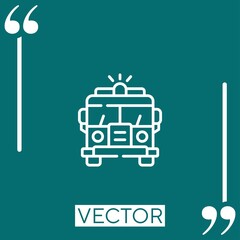 fire truck vector icon Linear icon. Editable stroke line