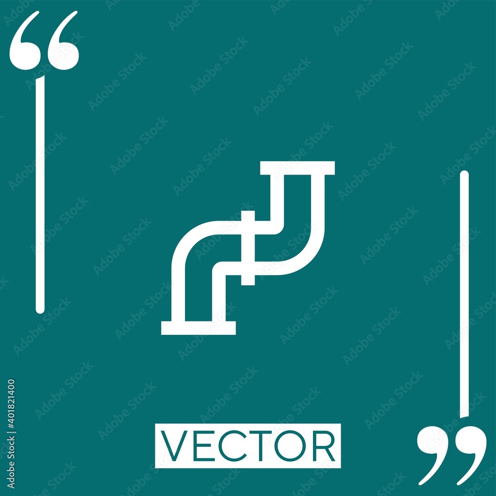 Poster pipeline vector icon linear icon. editable stroke line