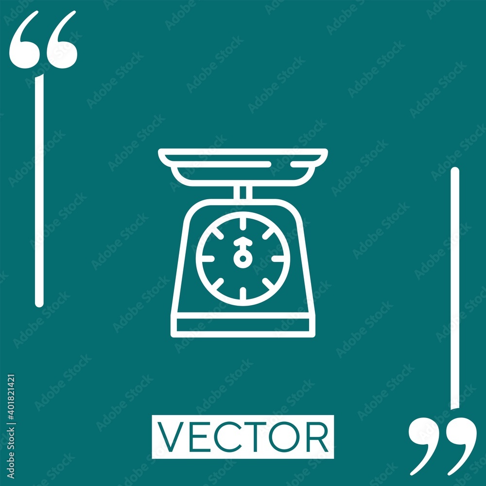 Poster scale vector icon linear icon. editable stroke line
