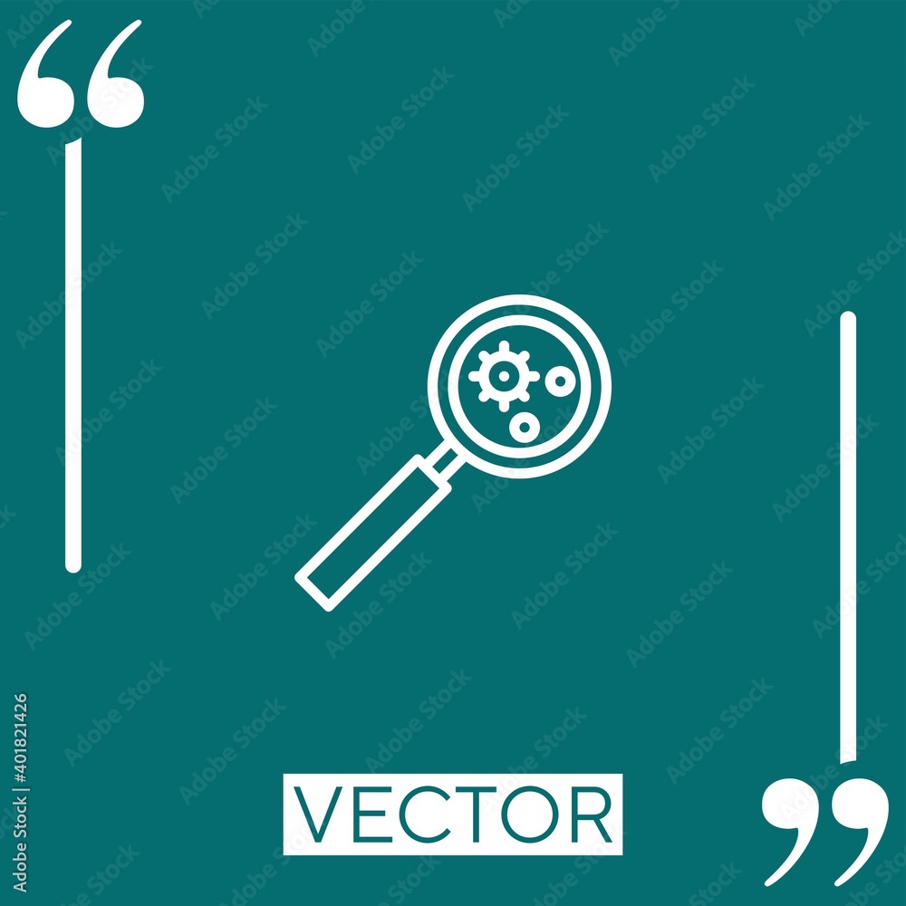 Poster search vector icon linear icon. editable stroke line