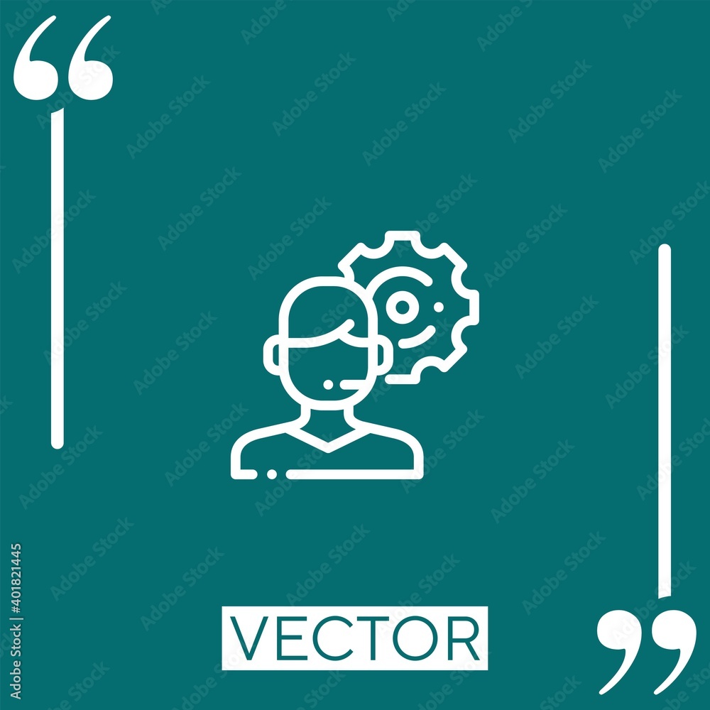 Poster support vector icon linear icon. editable stroke line