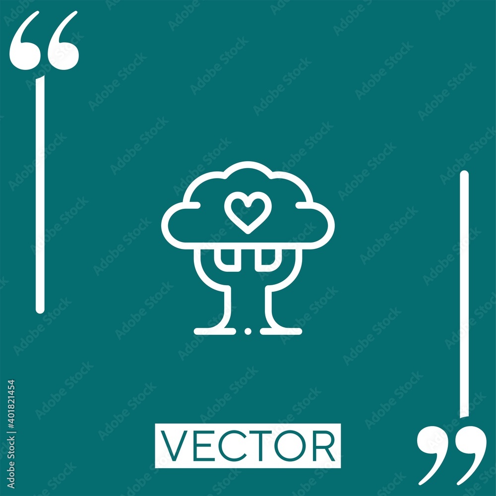 Poster tree vector icon linear icon. editable stroke line
