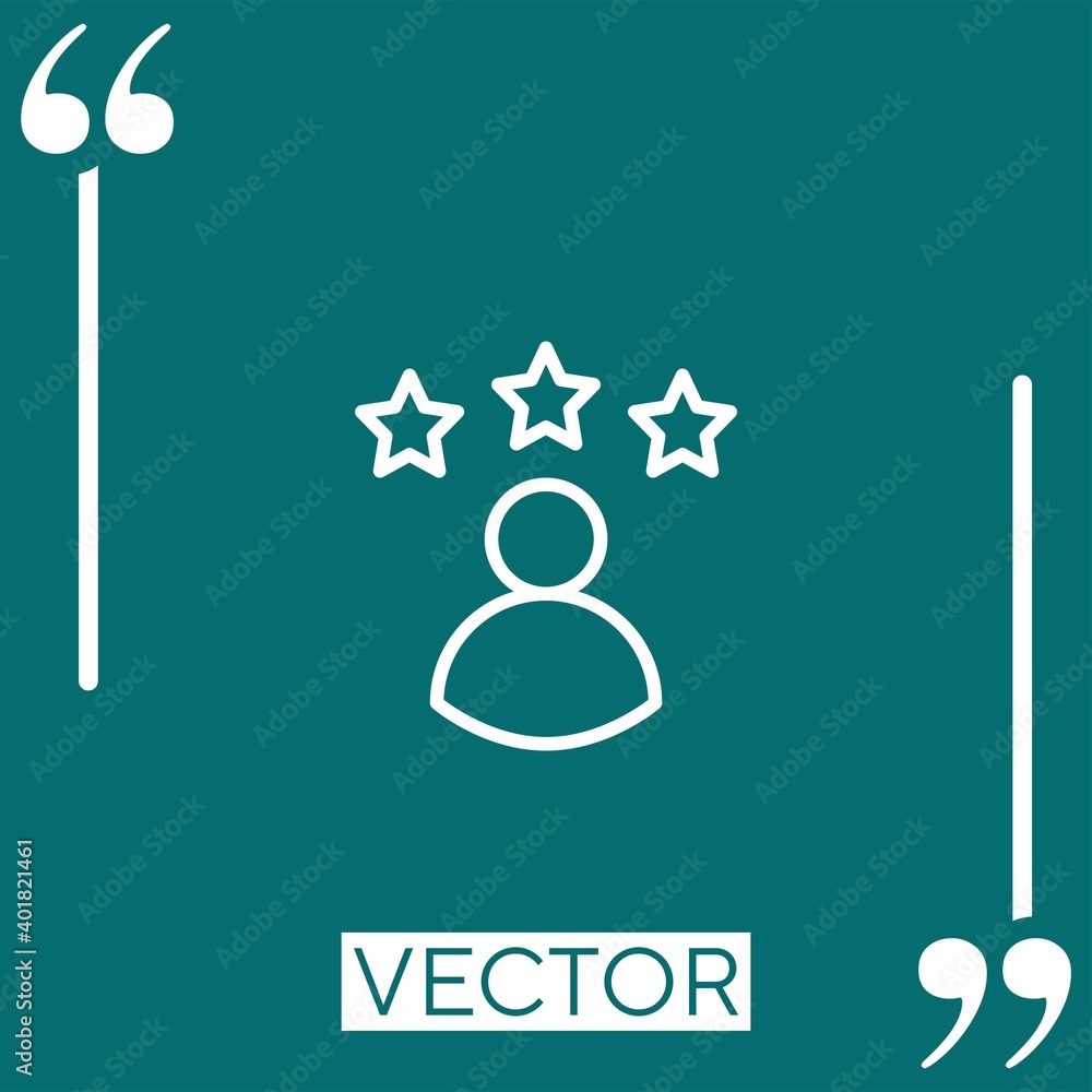 Poster user vector icon linear icon. editable stroke line