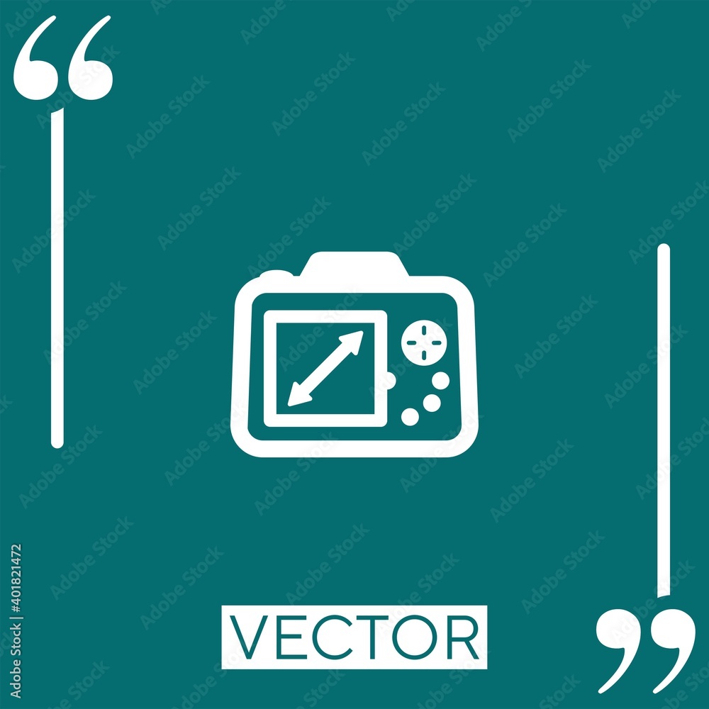 Poster arrow vector icon linear icon. editable stroke line