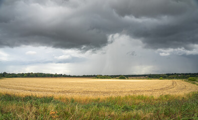 Obraz premium Storm clouds over rural Britain
