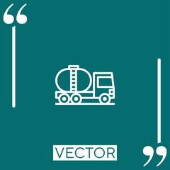 tanker truck vector icon Linear icon. Editable stroke line