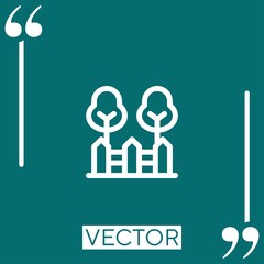 backyard vector icon Linear icon. Editable stroke line