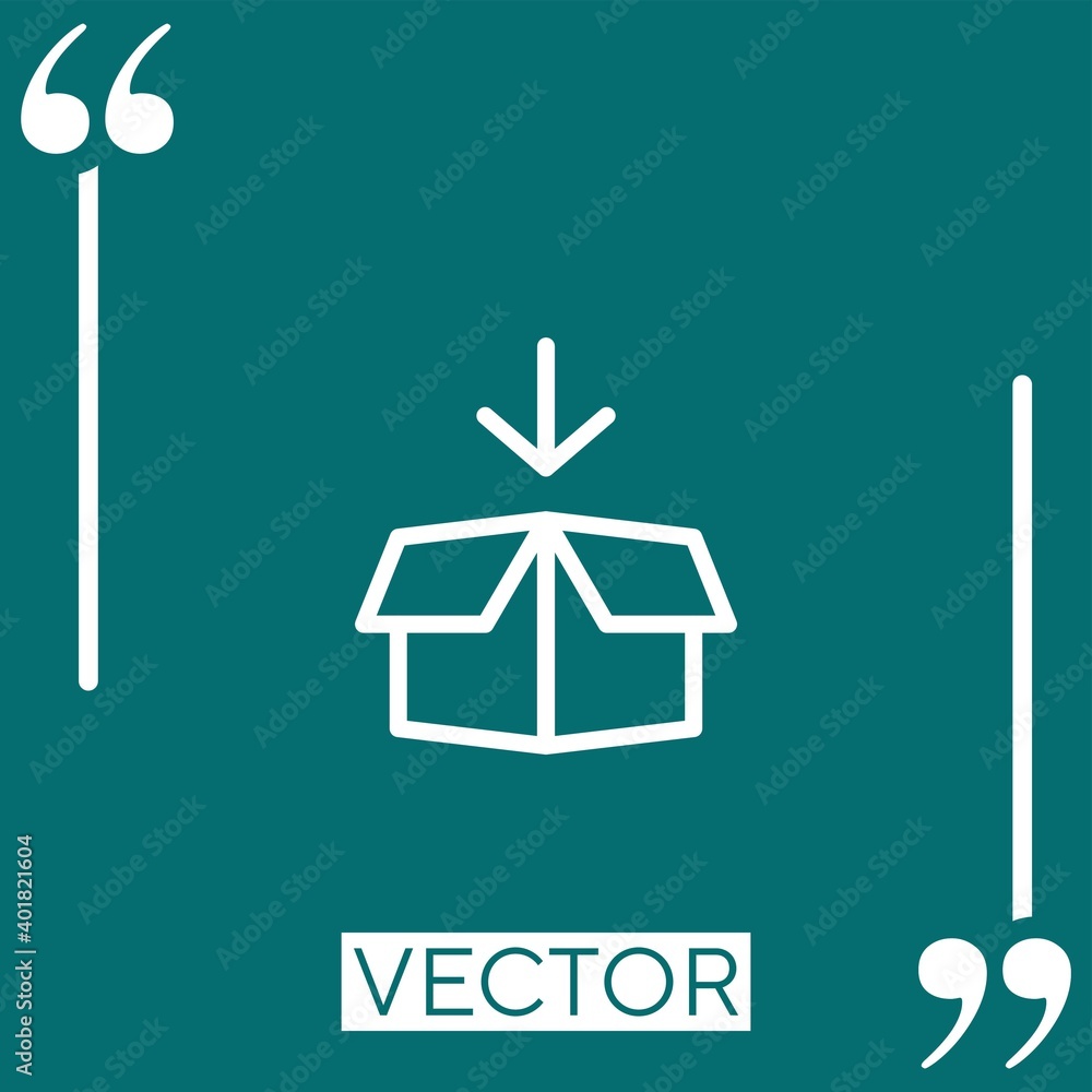 Poster open vector icon linear icon. editable stroke line