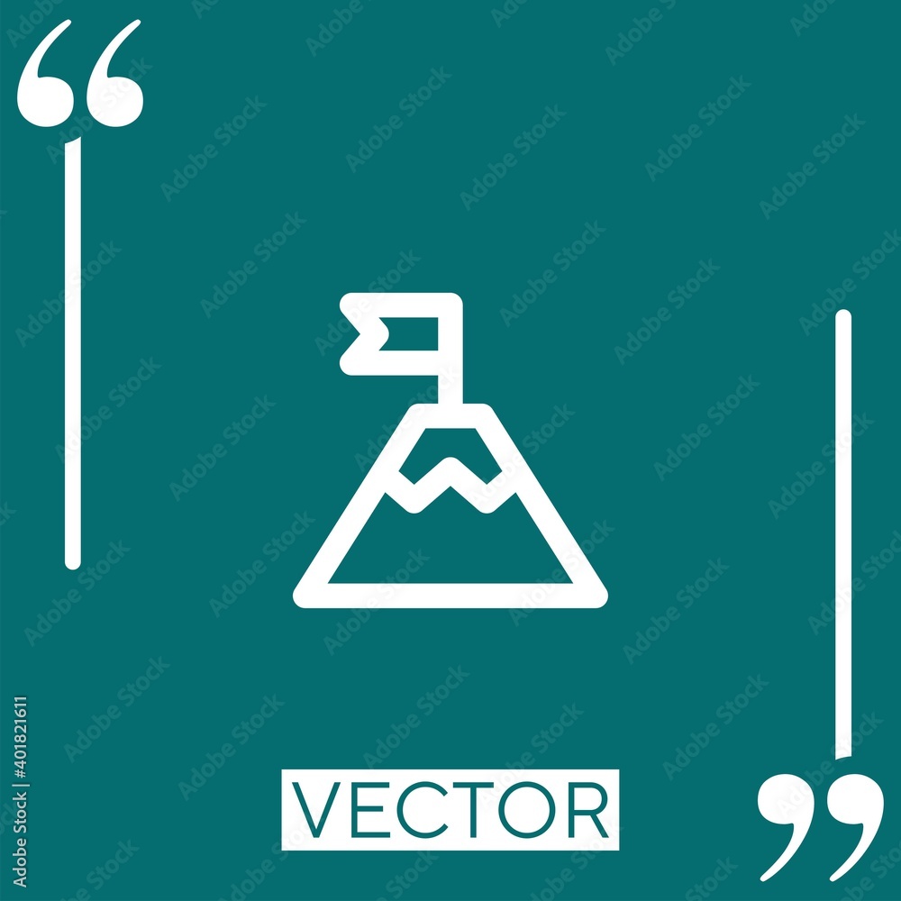 Poster peak vector icon linear icon. editable stroke line